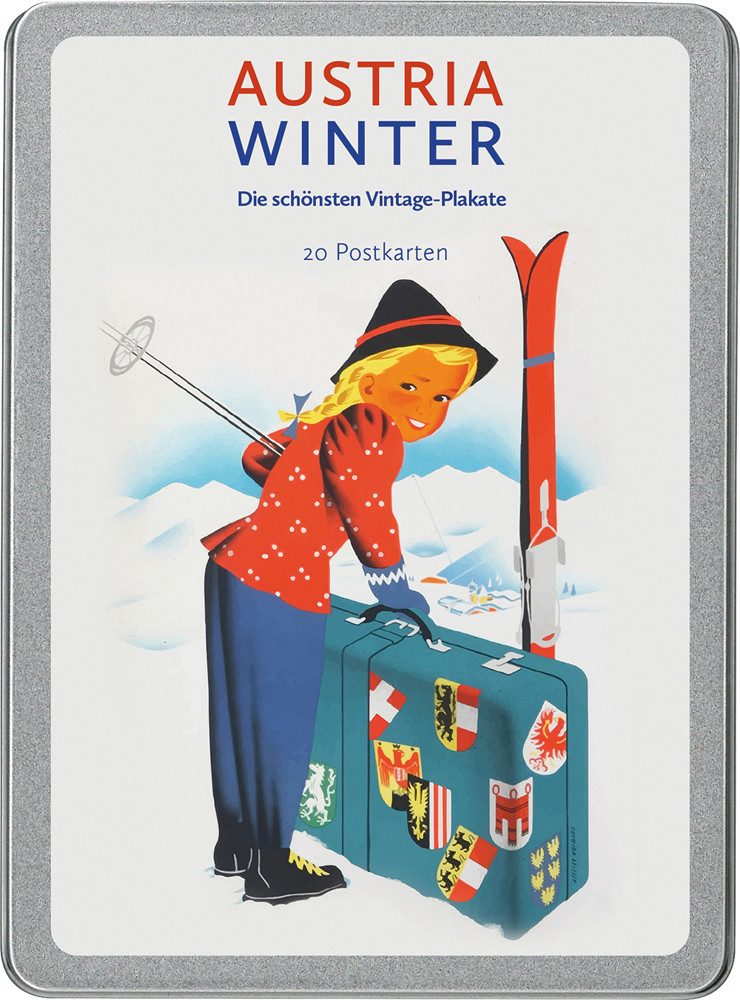 Papermoon Postkarte Austria Winter: Die schönsten Vintage-Plakate