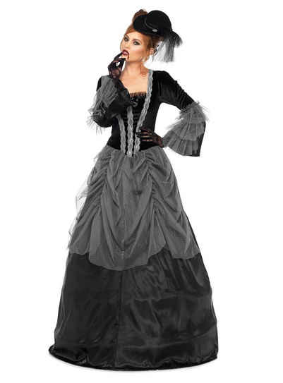 Leg Avenue Kostüm Viktorianische Vampirin, Düsteres Ballkleid für Halloween, Steampunk und Gothic