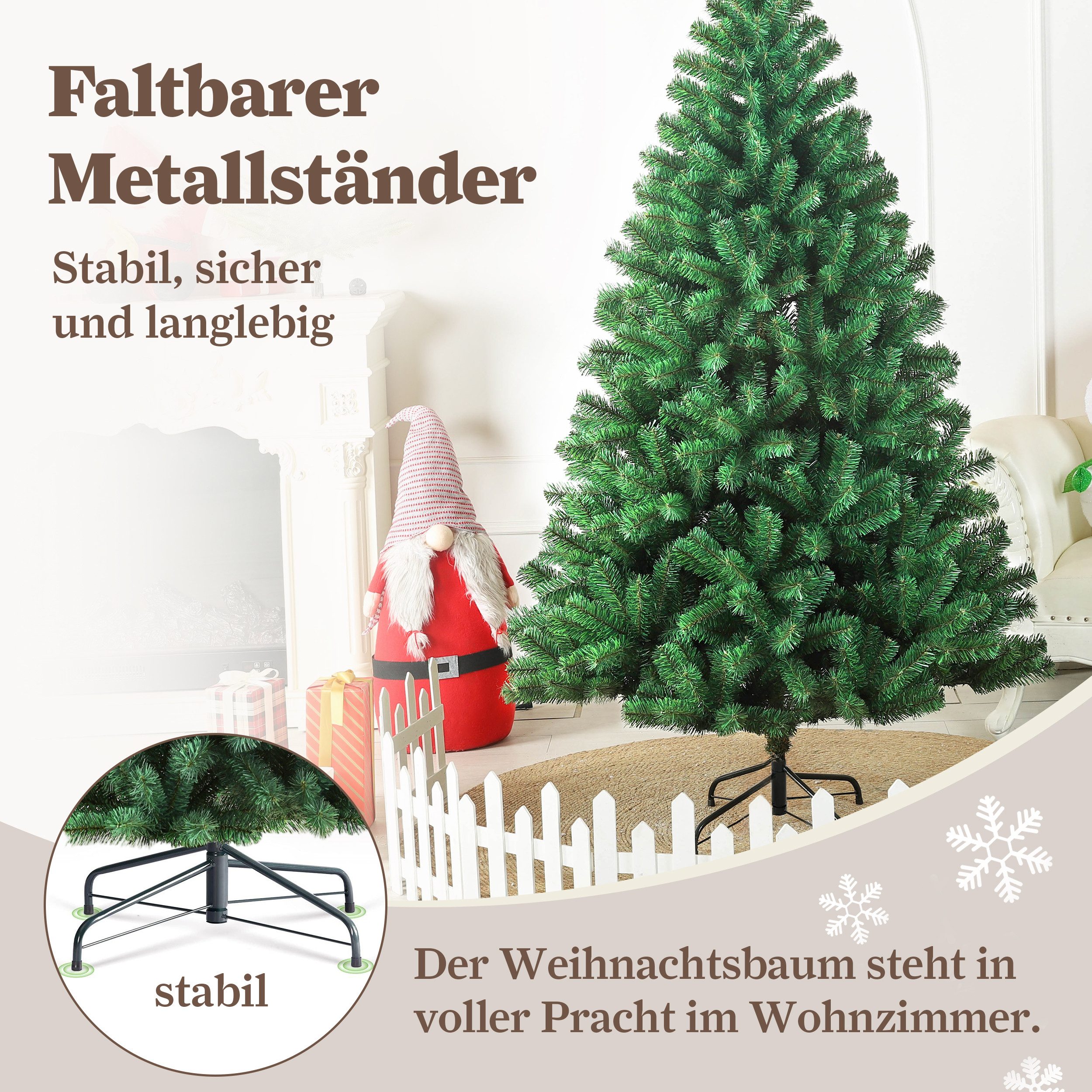 Sinaopus Künstlicher Weihnachtsbaum mit Beleuchtung, 8 Modi, Weihnachtsbaum günstig online kaufen