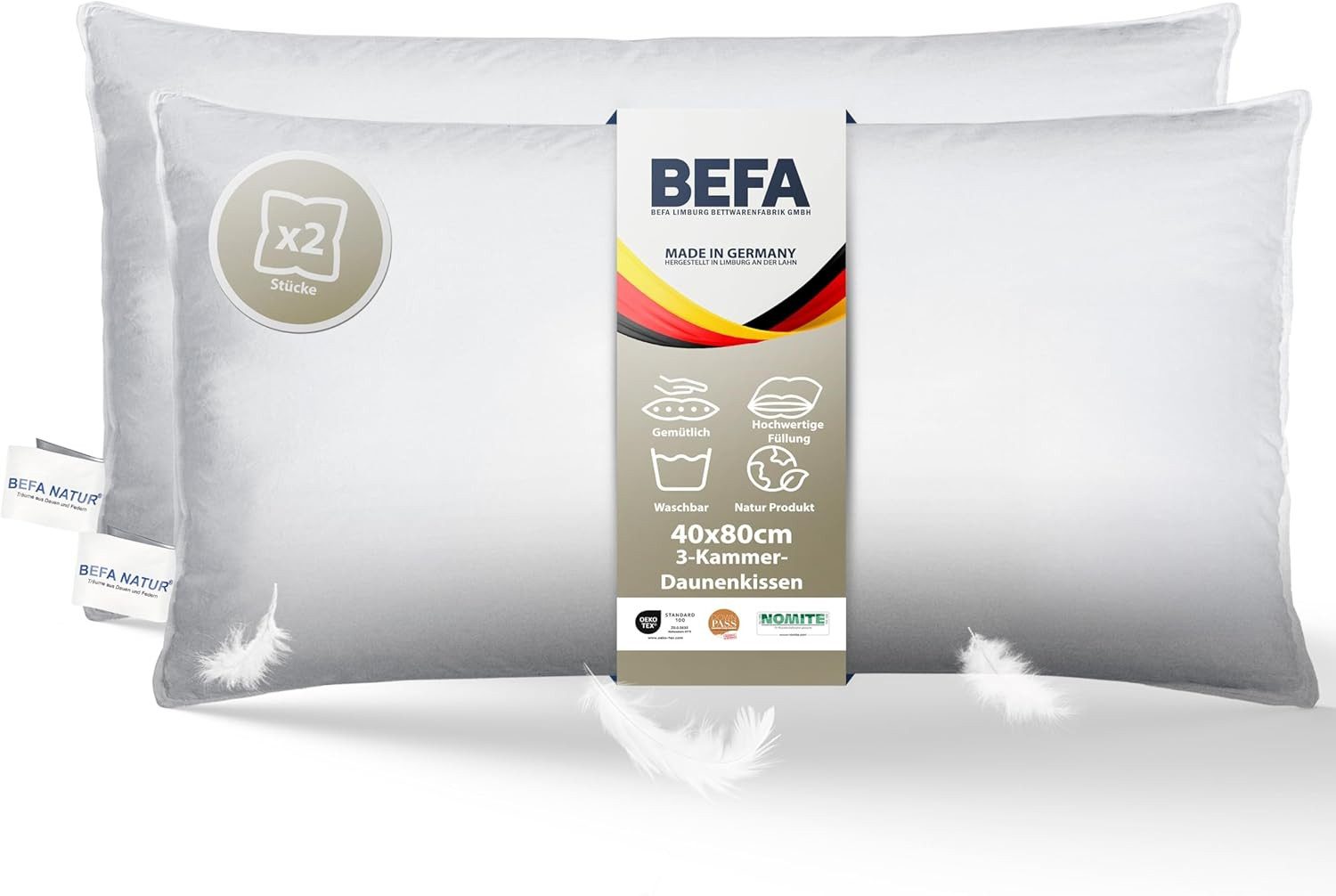 BEFA NATUR 3-Kammer-Kopfkissen "Träum süß" kuschelweiches günstig online kaufen