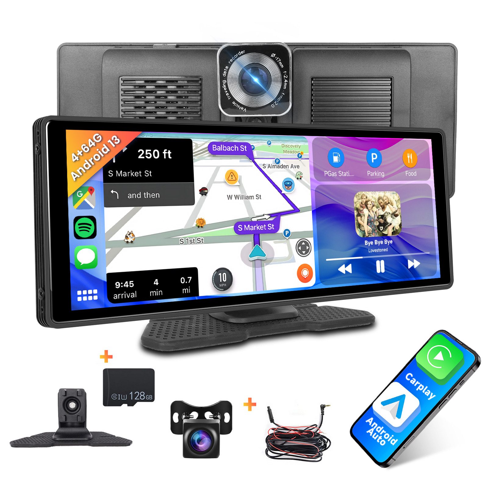 10,26 Zoll Auto-Radio mit CarPlay Android Auto Bluetooth GPS WiFi FM Navigationsgerät