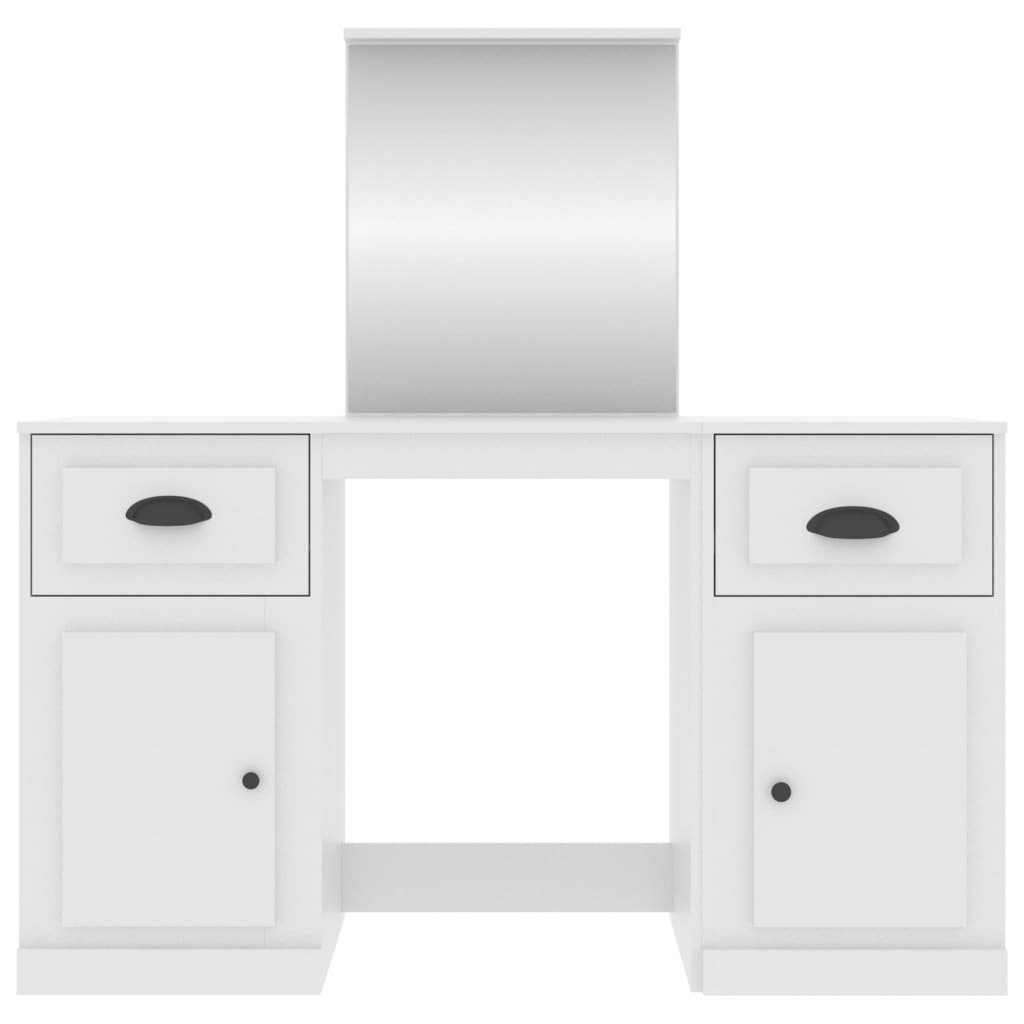 Weiß | Weiß Spiegel mit 130x50x132,5 cm Schminktisch vidaXL Weiß (1-St) Schminktisch