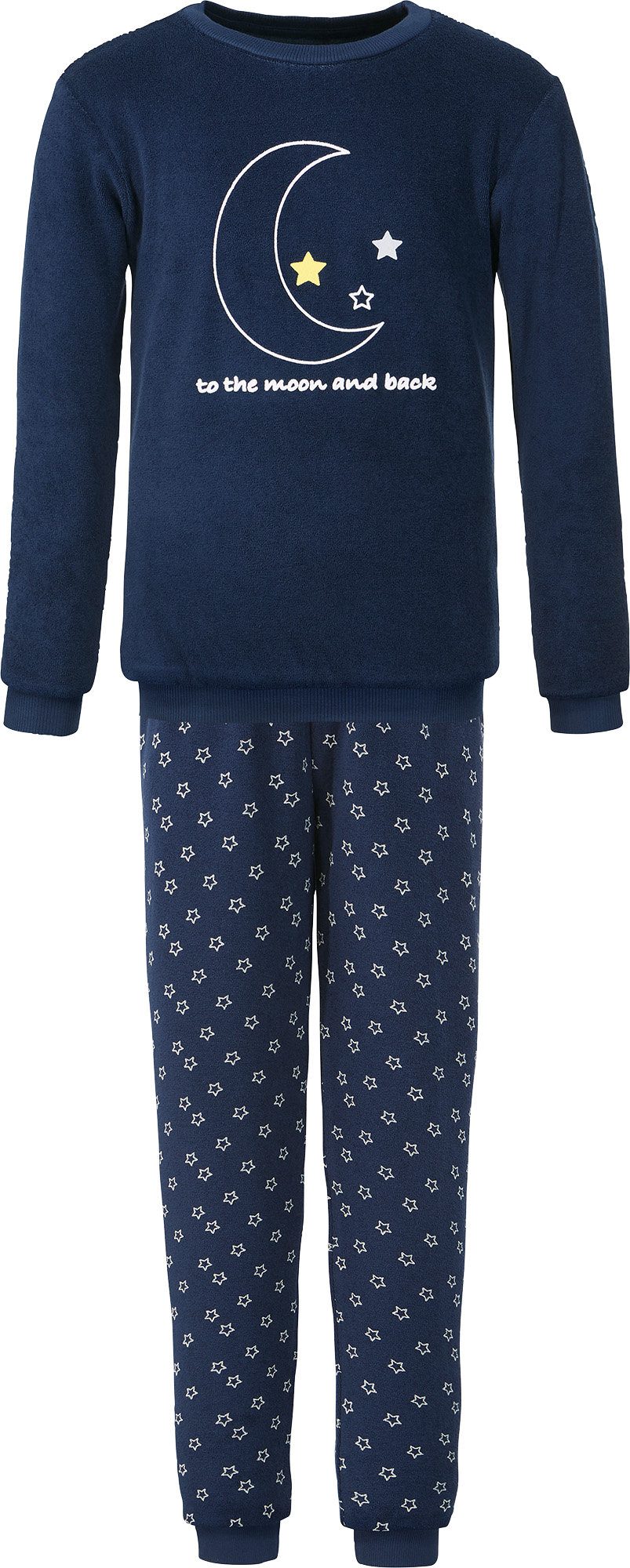 Erwin Müller Pyjama Kinder-Schlafanzug Frottee Sterne