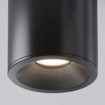 Maytoni Spiegelleuchte Deckenaufbauleuchte Zoom in Schwarz GU10 IP65 115mm, keine Angabe, Leuchtmittel enthalten: Nein, warmweiss, Badezimmerlampen, Badleuchte, Lampen für das Badezimmer
