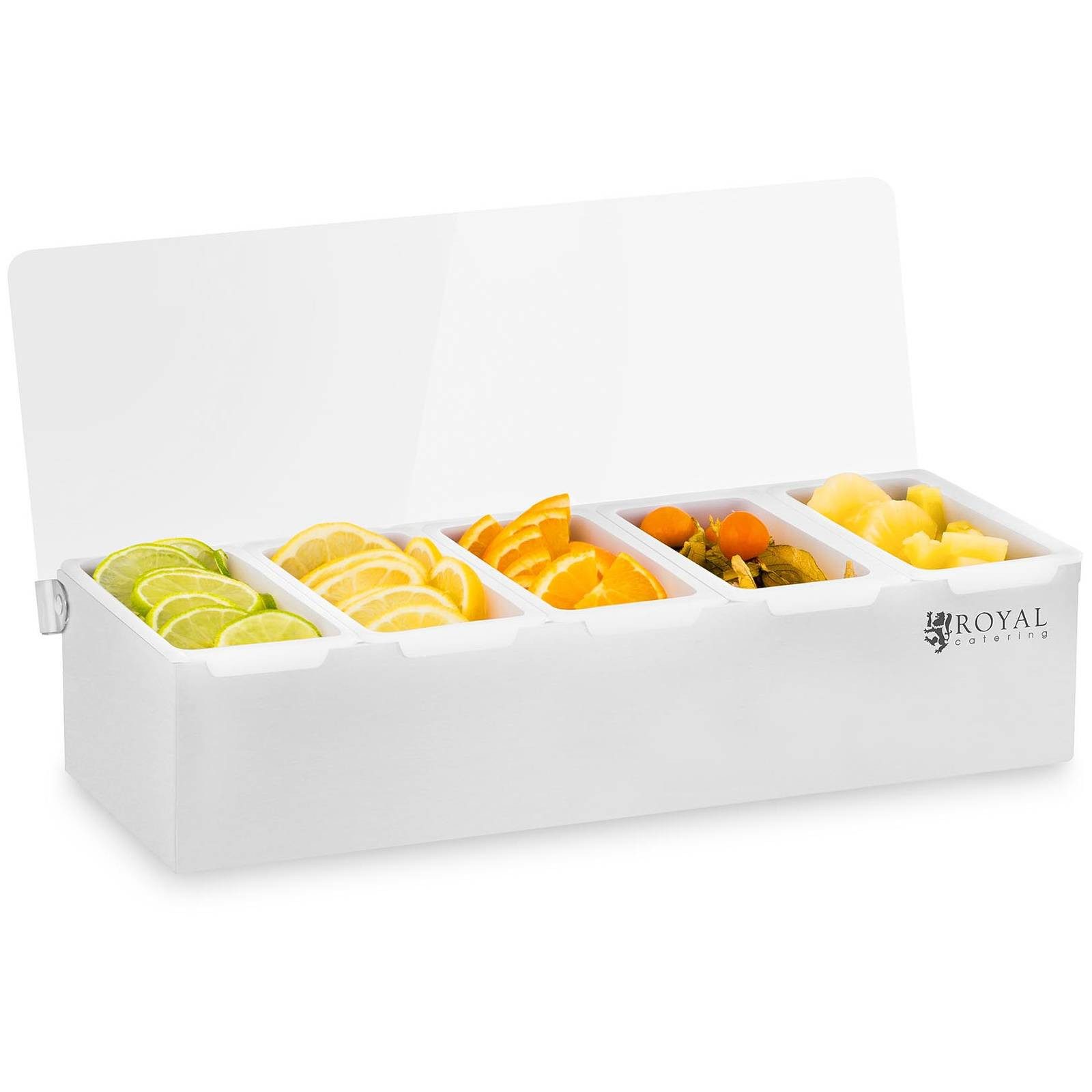 Royal Catering Aufbewahrungssystem Zutatenbehälter Gastro GN 1 4 5 Einsätze Zutatenbox Gastronomie Mixen