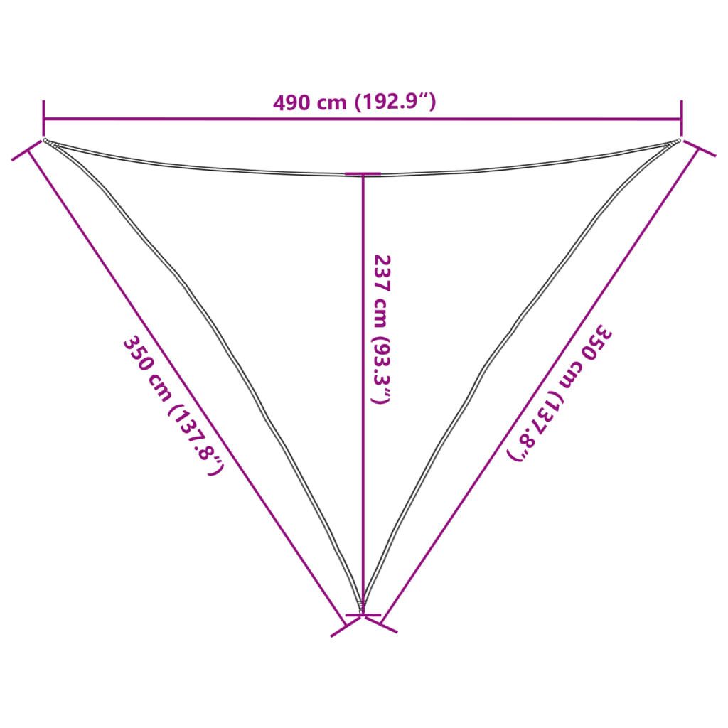 vidaXL Sonnensegel Sonnensegel 160 g/m² Schwarz 3,5x3,5x4,9 m HDPE, (1-tlg)