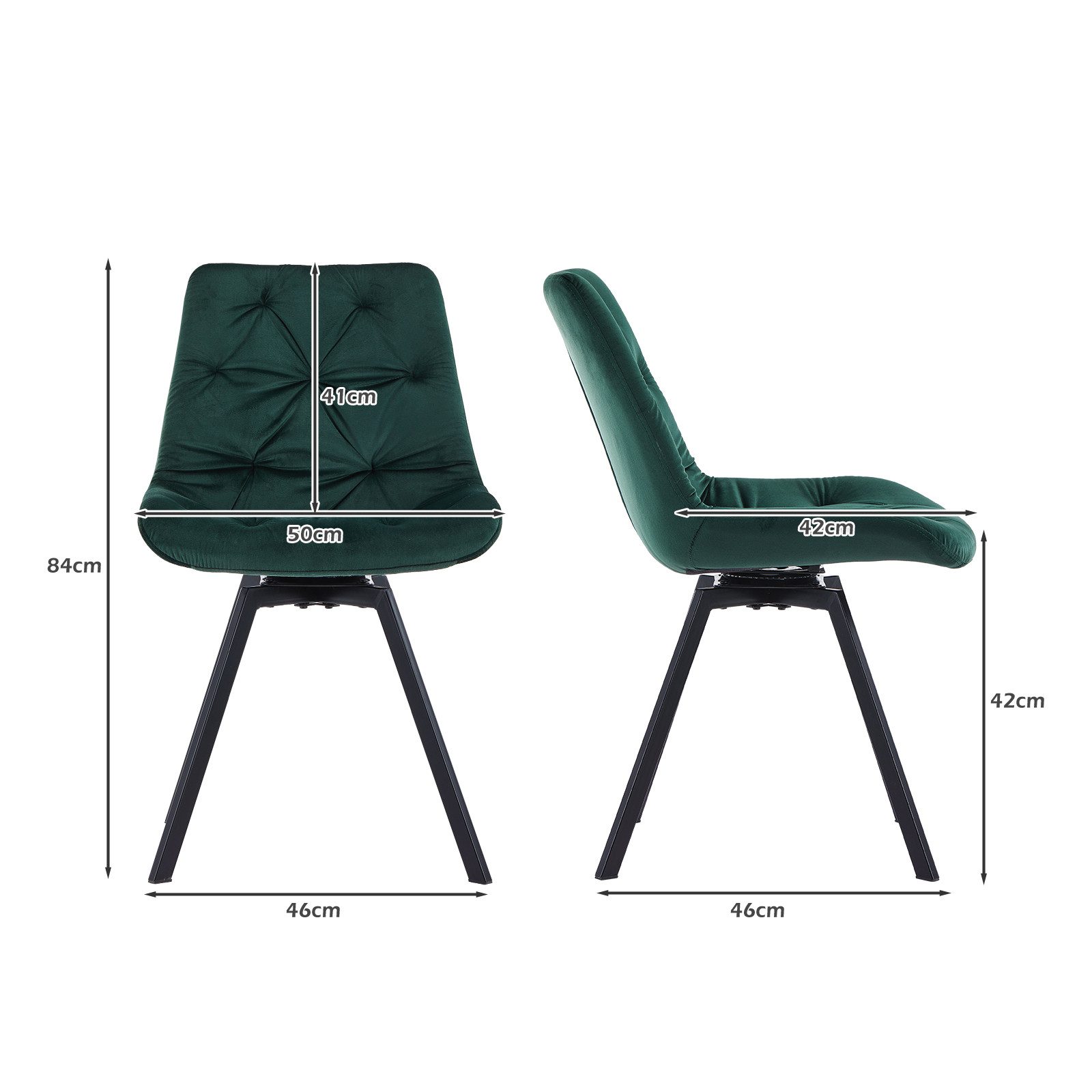 Ofcasa Esszimmerstuhl Samt-Drehstuhl (2er Set, 2 günstig online kaufen