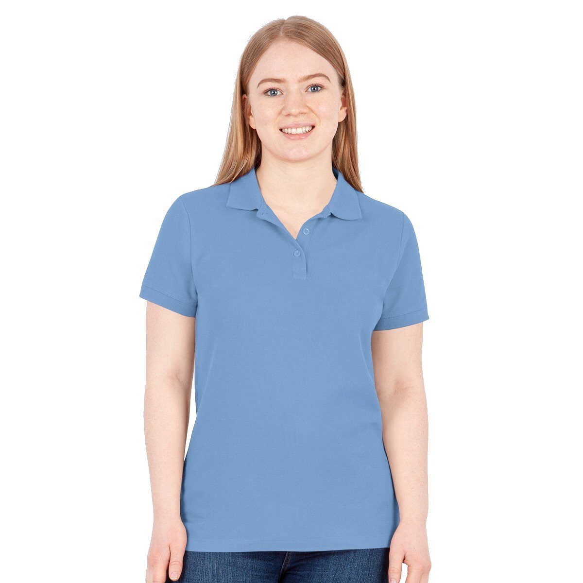 Poloshirt Organic Pique (Bio-Baumwolle, 200g/m2) hellblau Damen