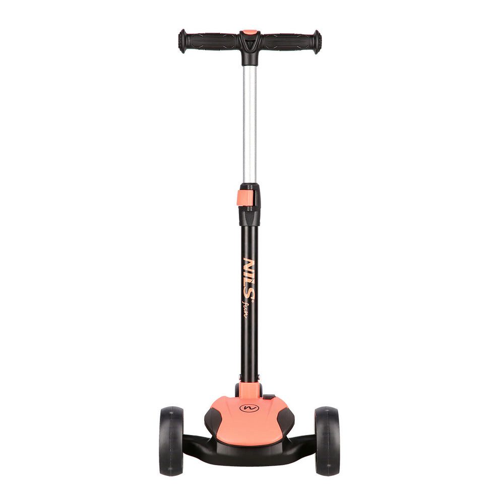 NILS FUN Tretroller Kinderroller LED, 15 km/h, (Spar-Set, 1 tlg., Geschicklichkeit), Vordere und hintere LED-Rollen sorgen für Sichtbarkeit