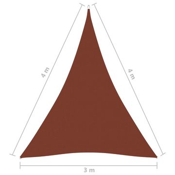 furnicato Sonnenschirm Sonnensegel Oxford-Gewebe Dreieckig 3x4x4 m Terrakotta-Rot