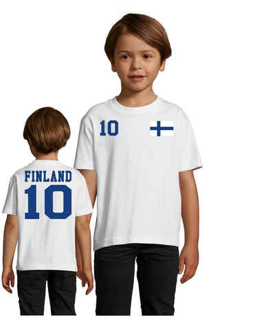 Blondie & Brownie T-Shirt Kinder Damen Finnland Skandinavien Sport Trikot Fußball Meister EM