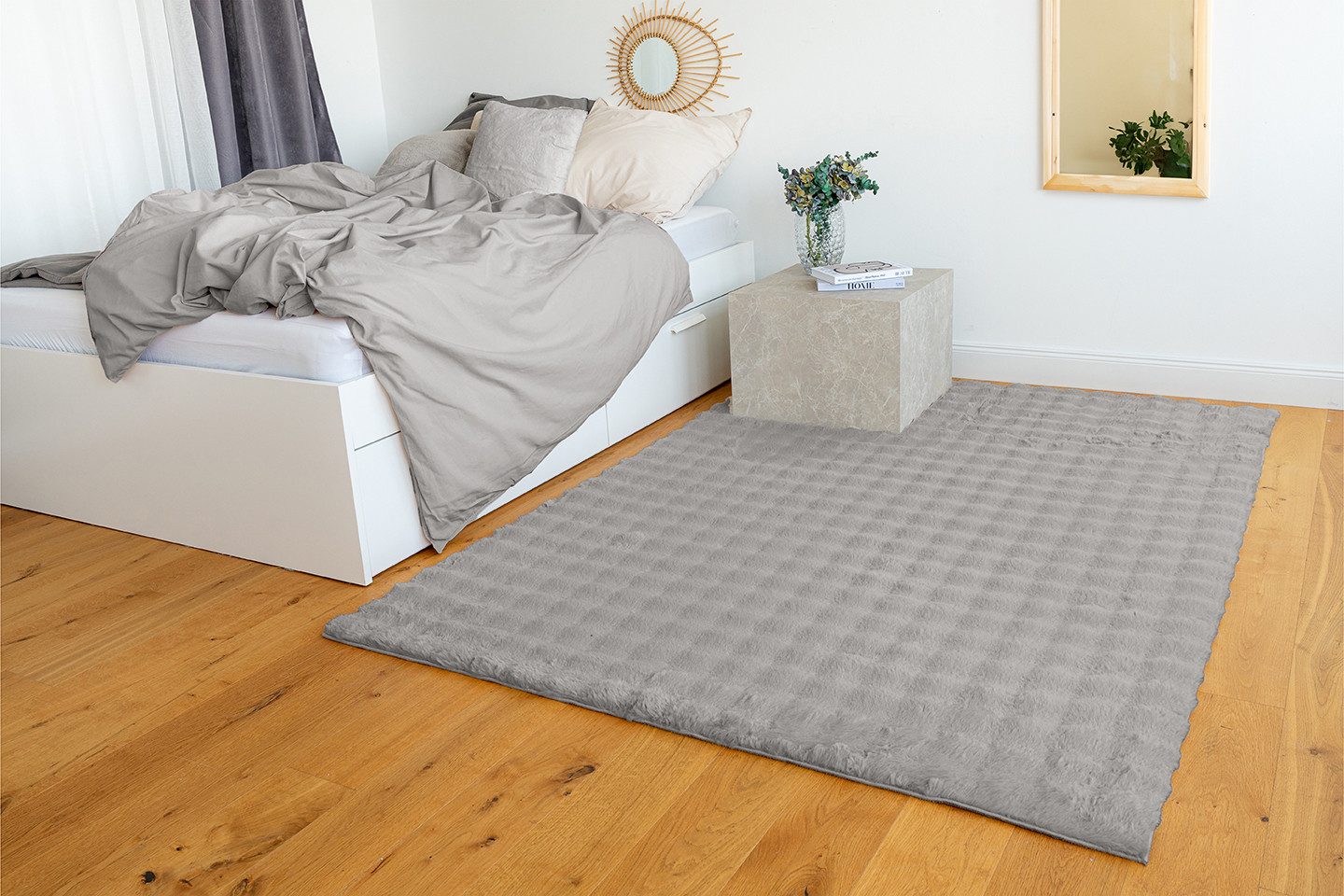 Teppich Boss Hochflor-Teppich Hochflor Teppich Helena 125 - Grau, rechteckig, Höhe: 30 mm