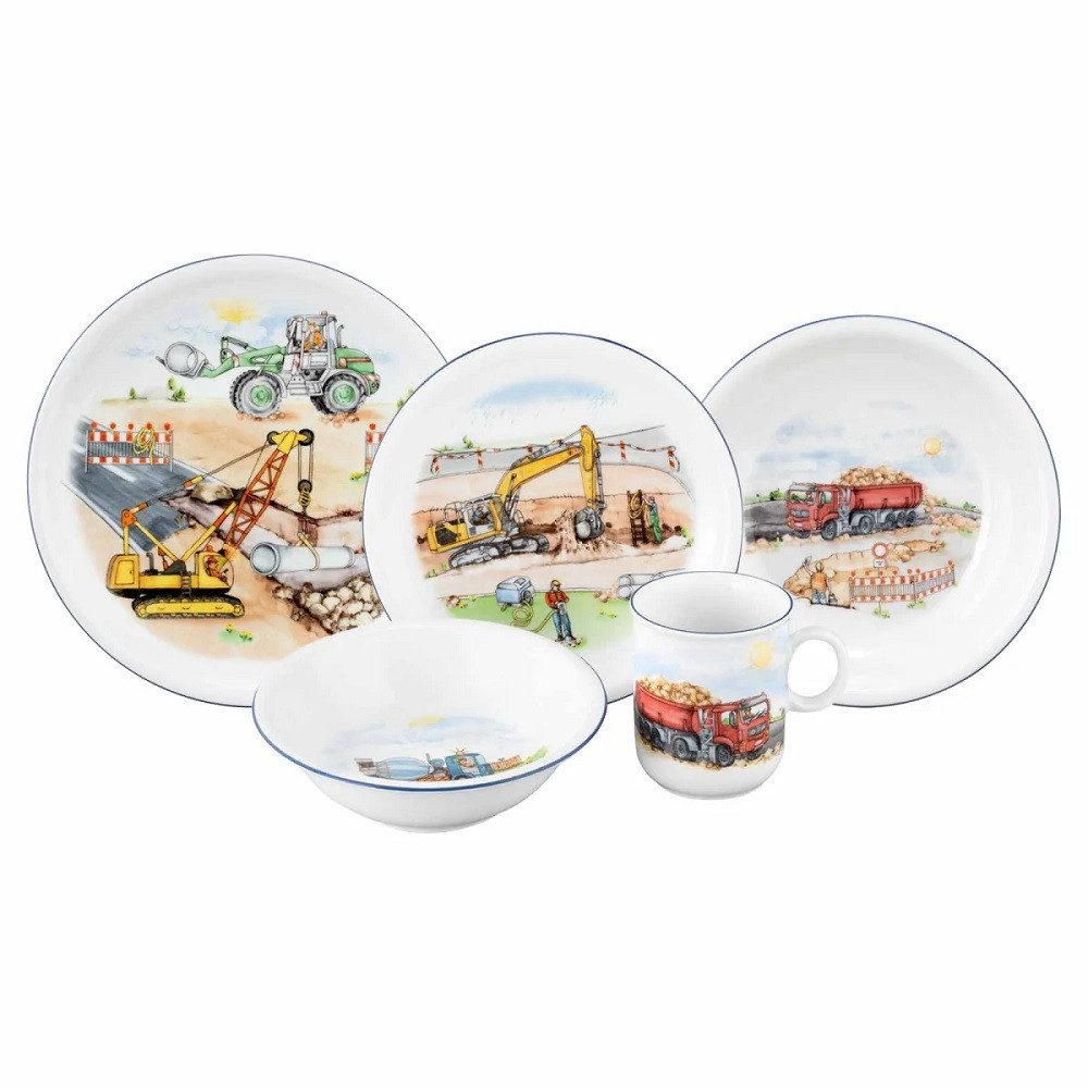 Seltmann Weiden Kindergeschirr-Set Seltmann Weiden Compact Auf der Baustelle Kinder Set 5 tlg., 1 Personen, Porzellan