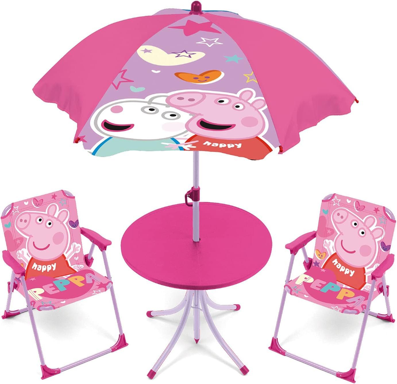 Arditex Kindertisch Kinder-Tischset mit 2 Stühlen & Sonnenschirm in verschiedenen Motiven