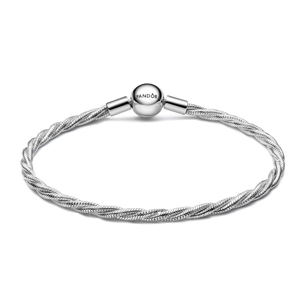 Pandora Silberarmband PANDORA Moments Gedrehtes Schlangenarmband Damen, 925er Silber
