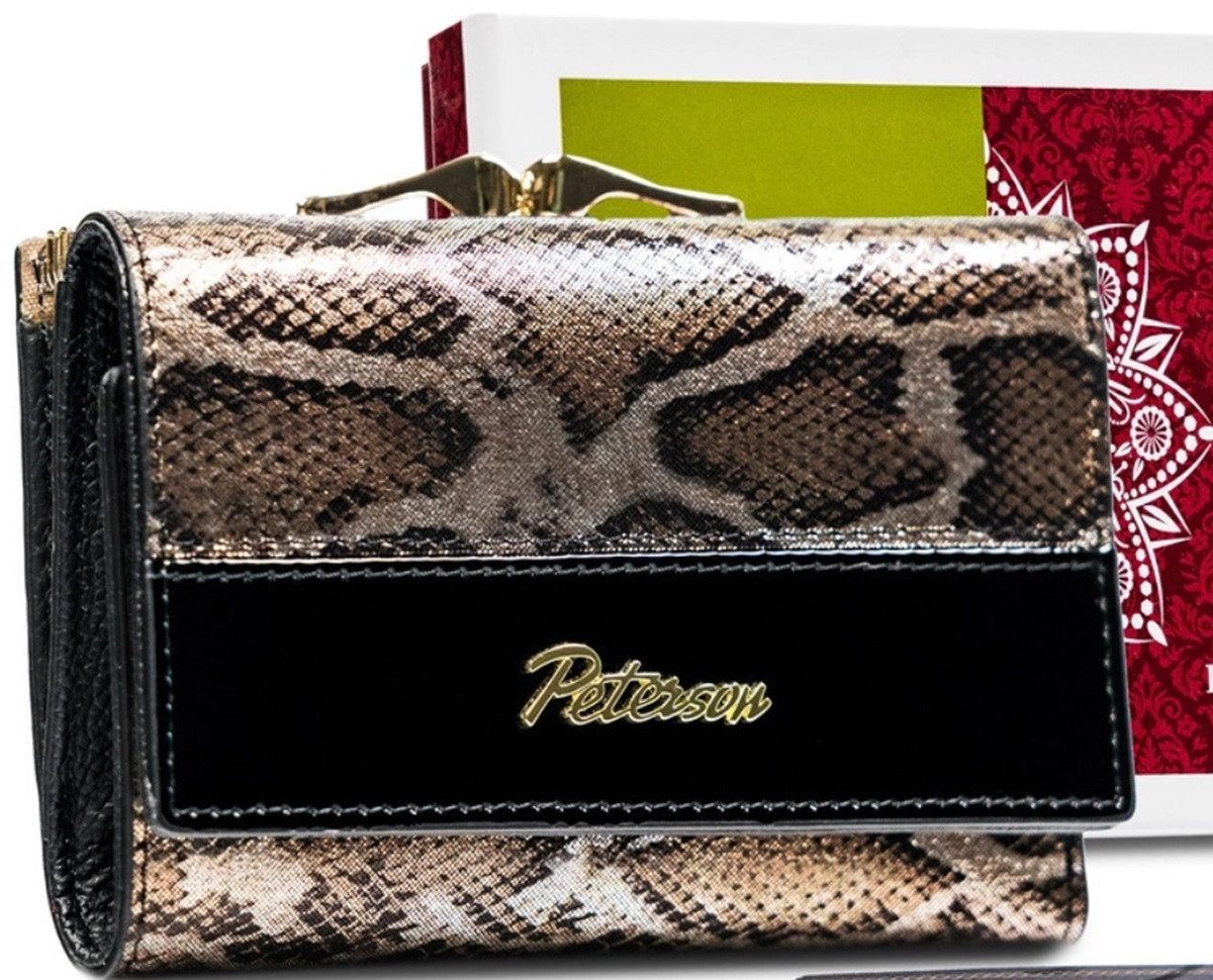 PETERSONⓇ Geldbörse Damen Brieftasche Leder Portmonee günstig online kaufen