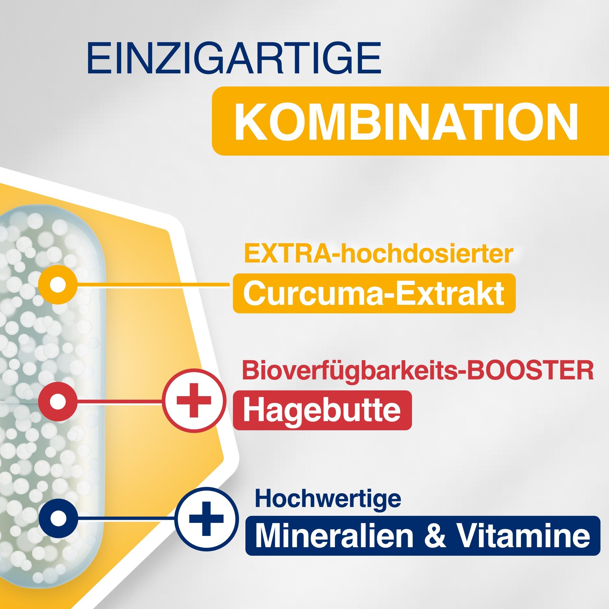GELENCIUM® Curcuma Plus hochdosiert mit Vitamin C KAP, Mit Hagebutte, Vitamin C, Vitamin D, Magnesium & Calcium à 60 St., 31.0 g