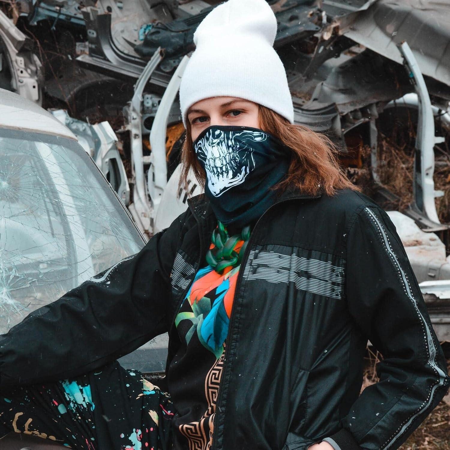 LuxusKollektion Sturmhaube Sturmhaube Skimaske Balaclava Motorrad UV Schutz Einheitsgröße Schädel