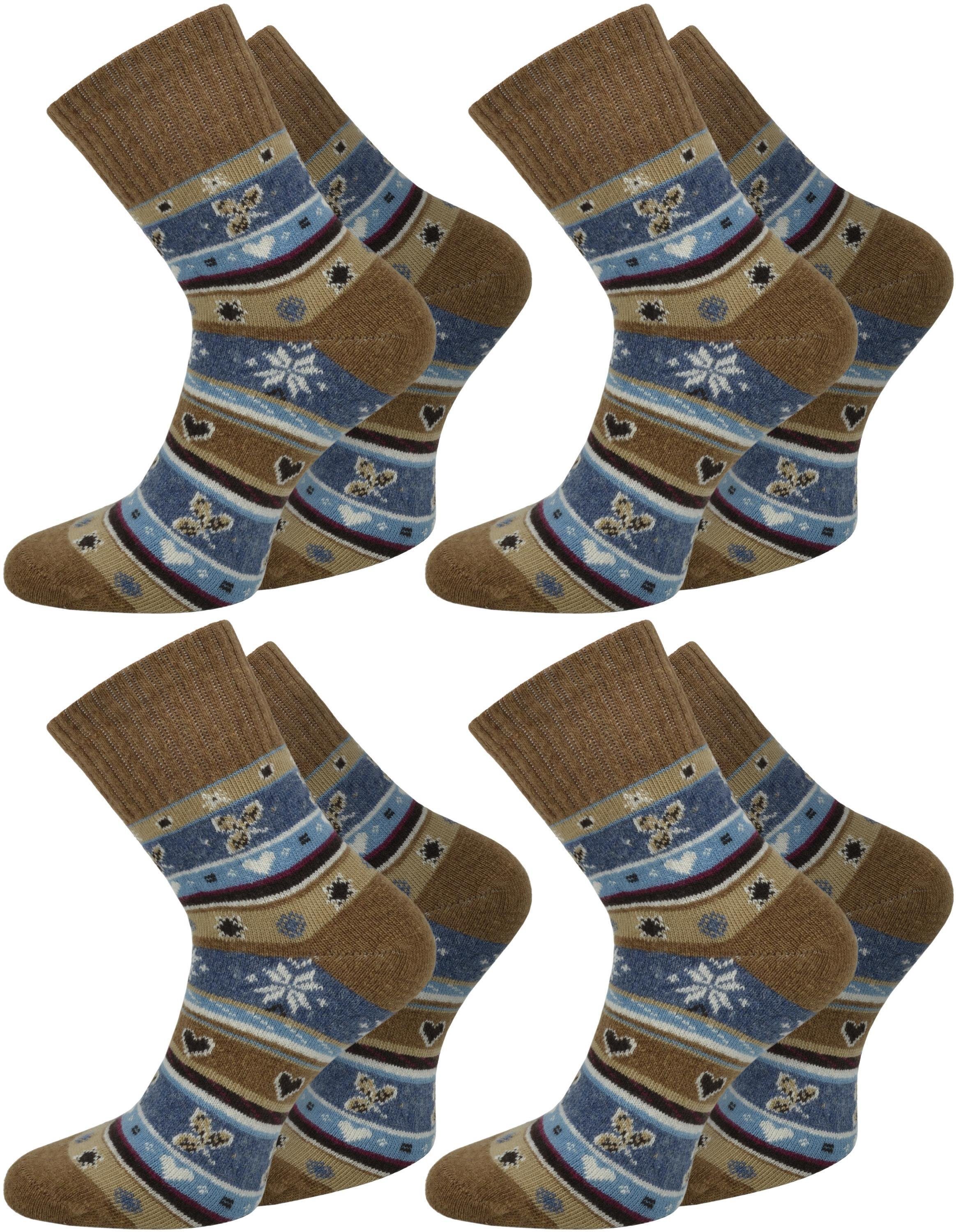 normani Thermosocken 4 Paar Edelsocken mit Seide und Modal (Set, 4-Paar, 4 Paar) mit Modalfaser und echter Seide