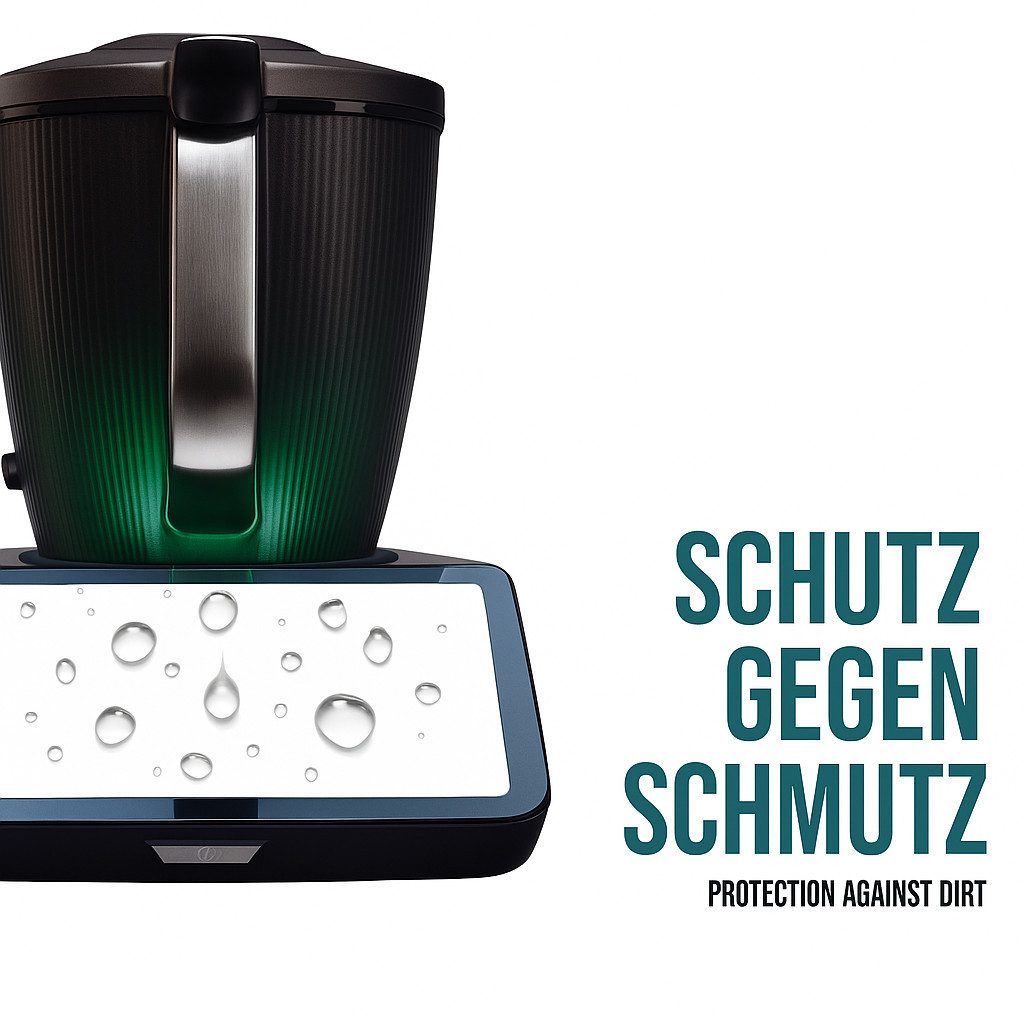 MSM Displayschutzglas 2x Schutzglas Panzerfolie für Vorwerk Thermomix TM7 Display 9H Full