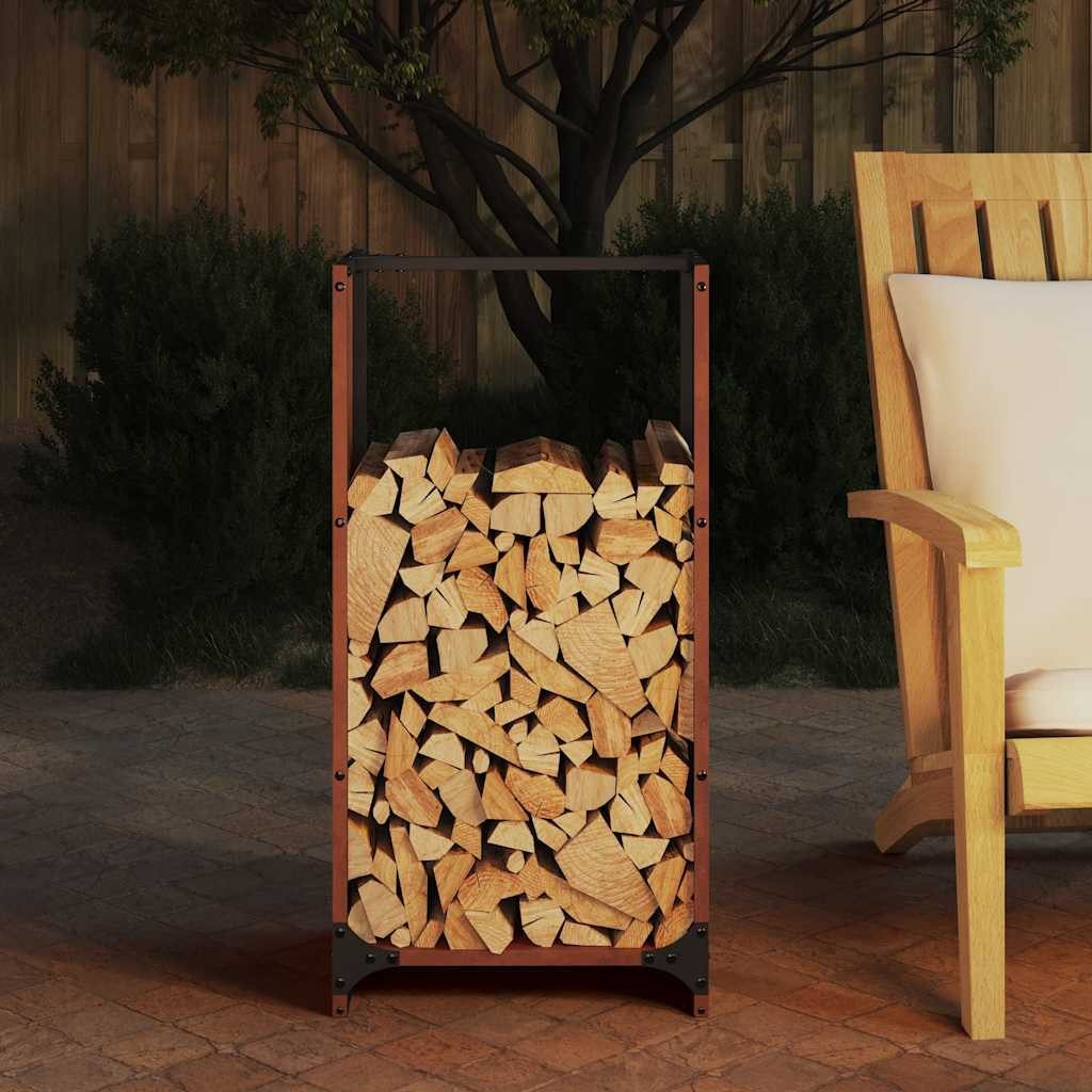 vidaXL Kaminholzregal Brennholzregal 40x30x80 cm Wetterfester Stahl