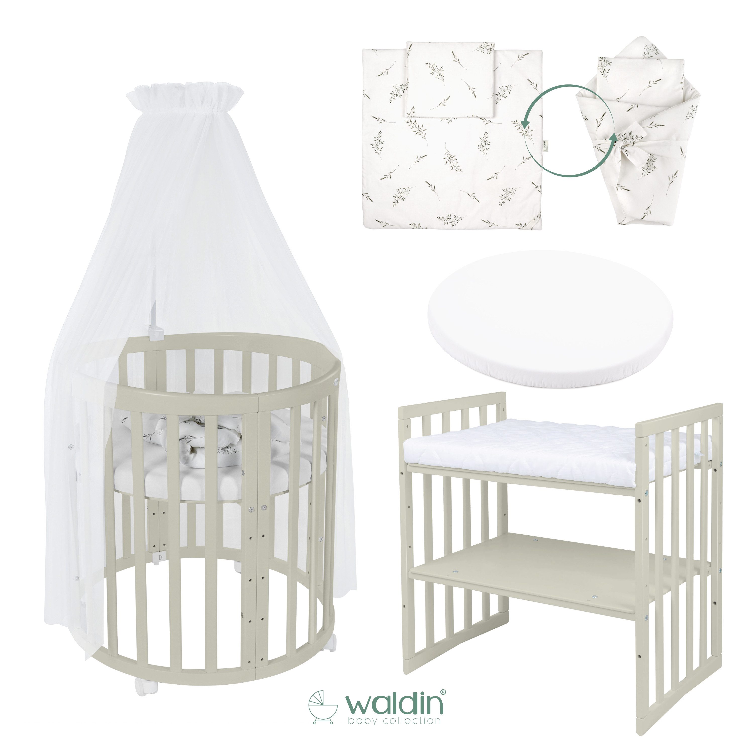 Waldin Babybett Mobiles Babybett OWAL aus günstig online kaufen