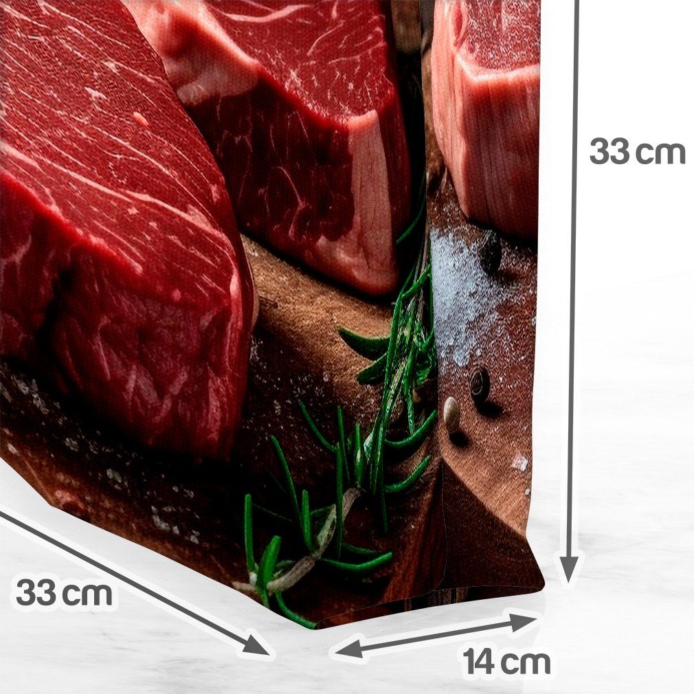 VOID Henkeltasche (1-tlg), Steak Grillen fri Kochen kg steak Raw Fett Rindfleisch Grillfest Beef