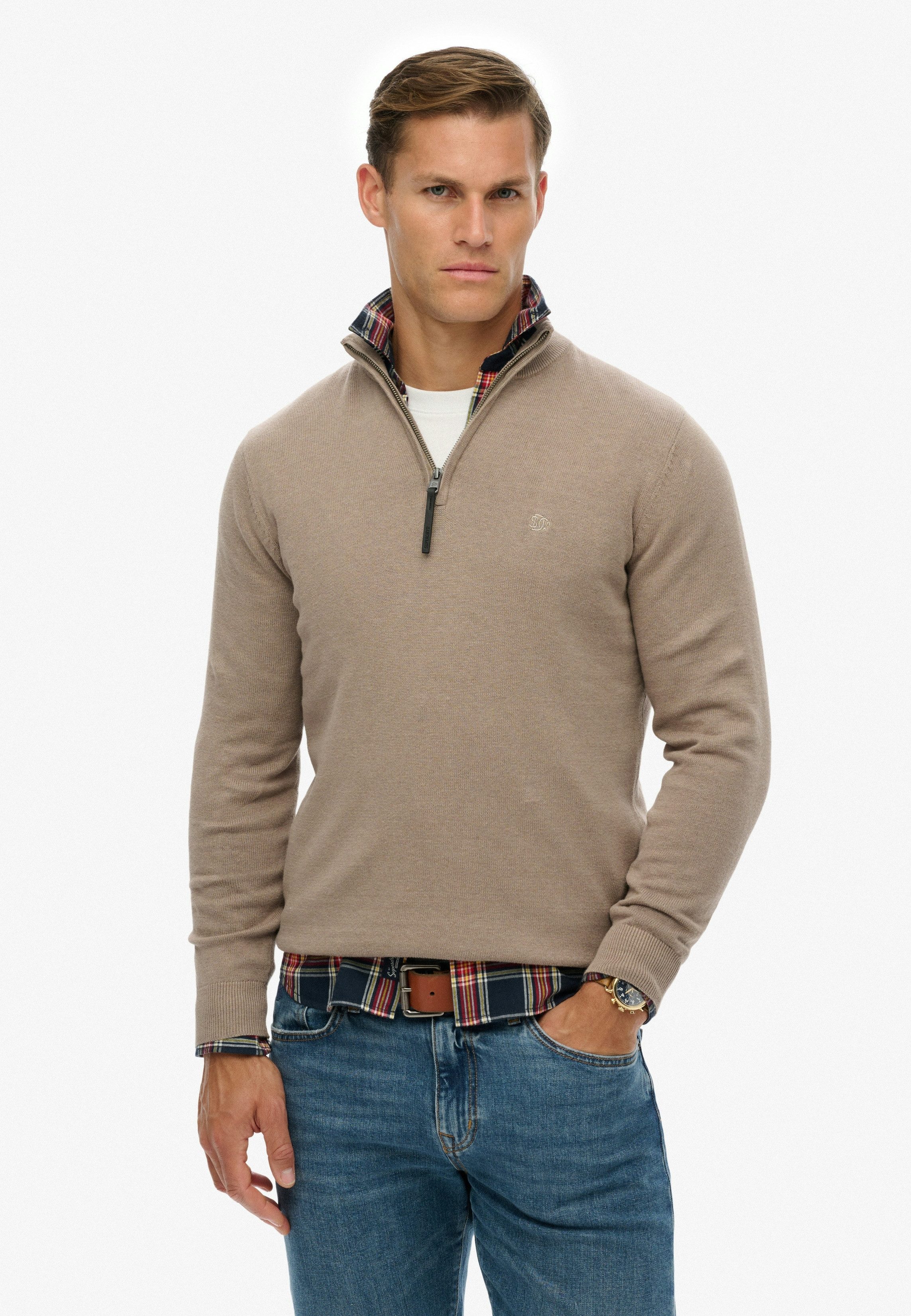 Superdry Troyer ESSENTIALS COTTON HALF ZIP günstig online kaufen