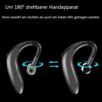 LeiGo In-Ear-Kopfhörer,Einseitige Kopfhörer,Bluetooth,Schwarz Bluetooth-Kopfhörer (Ultra-lange Standby-Zeit)