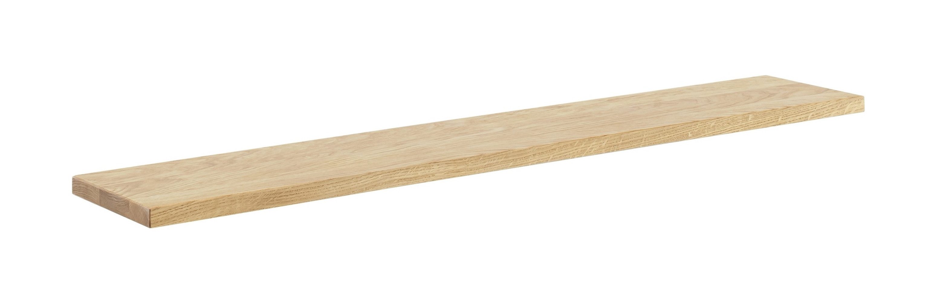 freiraum Wandboard GRENO, in natur geölt, Wildeiche teilmassiv - 110x3x20cm (BxHxT)