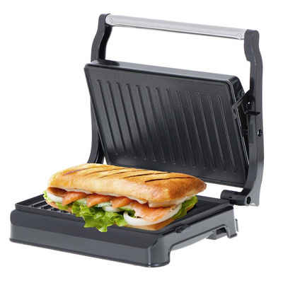 Adler Kontaktgrill AD 3052 Elektrogrill, 1200 Watt, Antihaftbeschichtung, Elektrischer Grill, Sandwichmaker