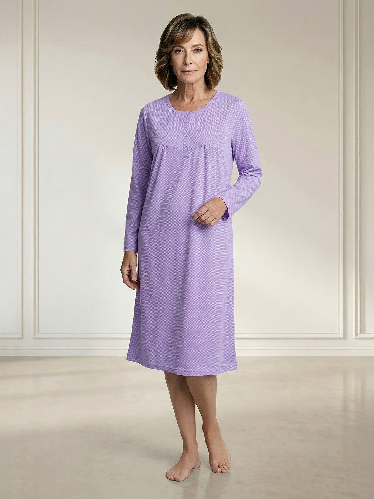 zeitlos Nachthemd Nachthemd Langarm - Evi Punkte
