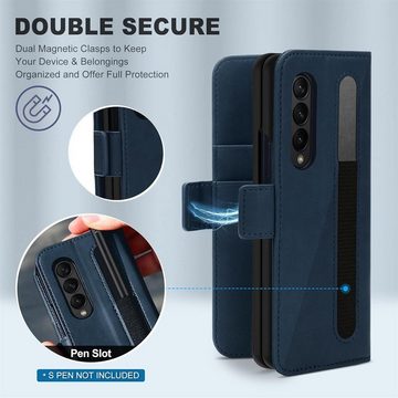 CoolGadget Handyhülle Book Case Elegance Tasche für Samsung Galaxy Z Fold 4 7,6 Zoll, Hülle Halter für Pen Flip Case für Samsung Z Fold 4 5G Schutzhülle