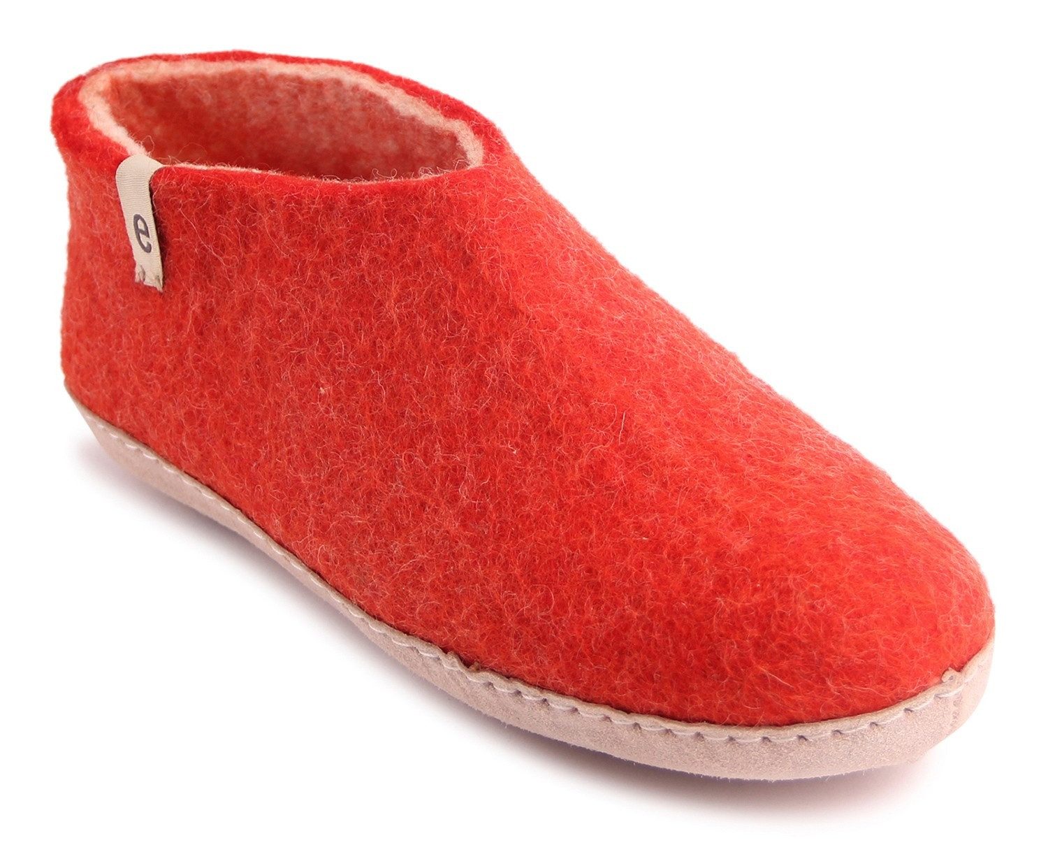 Unisex Filzschuh mit Ledersohle Hausschuh
