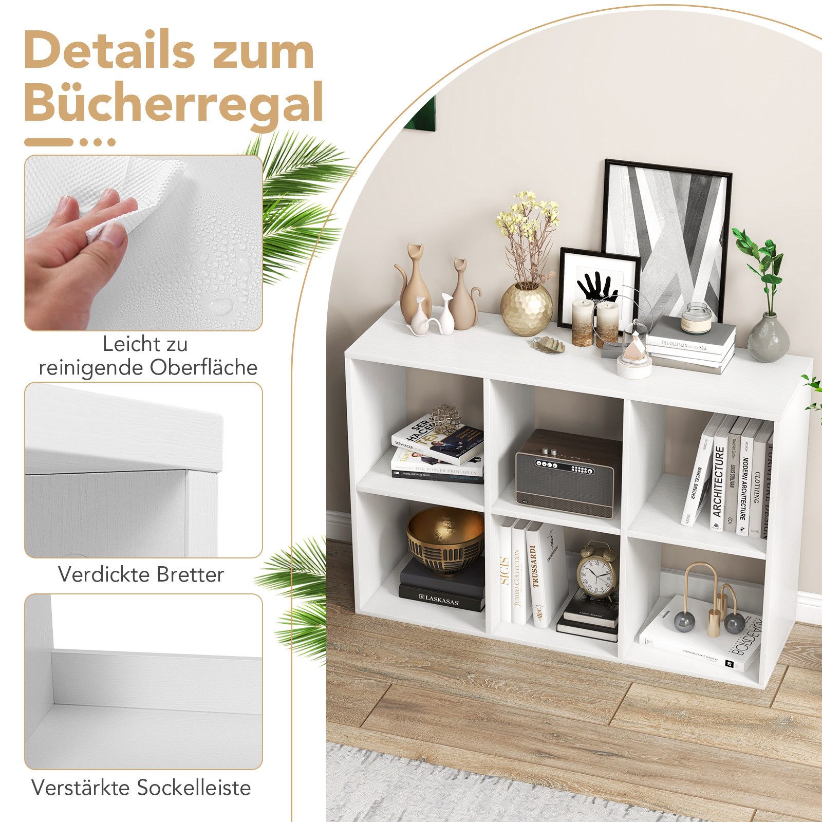 KOMFOTTEU Standregal, Bücherregal, Würfelregal mit offener günstig online kaufen