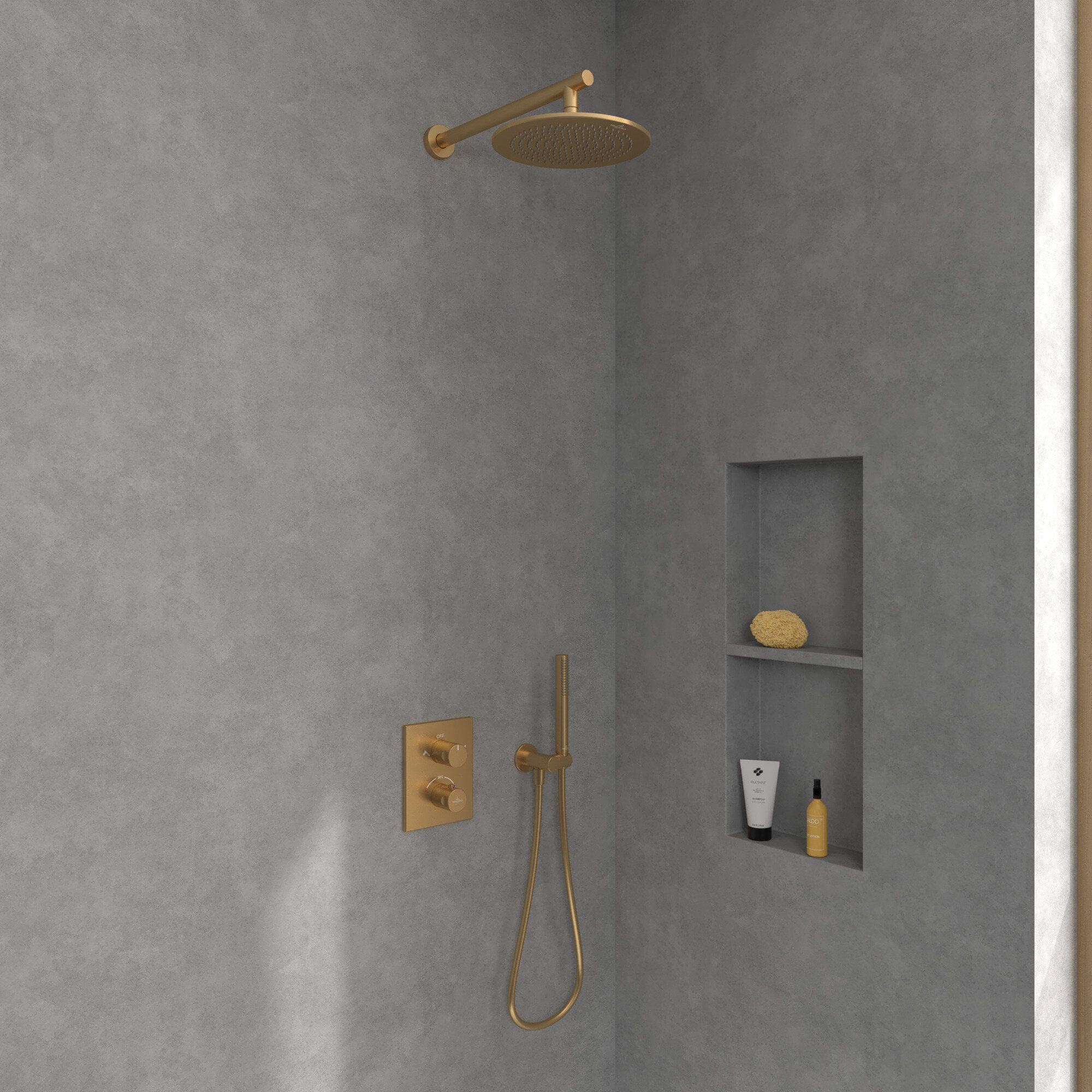 Villeroy & Boch Regenduschkopf Universal Showers, Regenbrause 250 mm, Rund - Brushed Gold