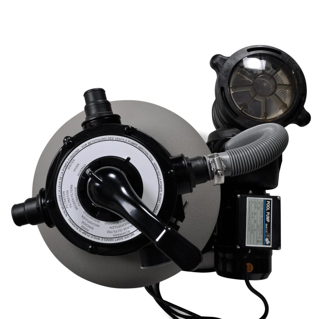 vidaXL Kartuschen-Filterpumpe NA Sandfilterpumpe 600 W 17000 L h Pool-Pumpe mit Sandfilter Swimming