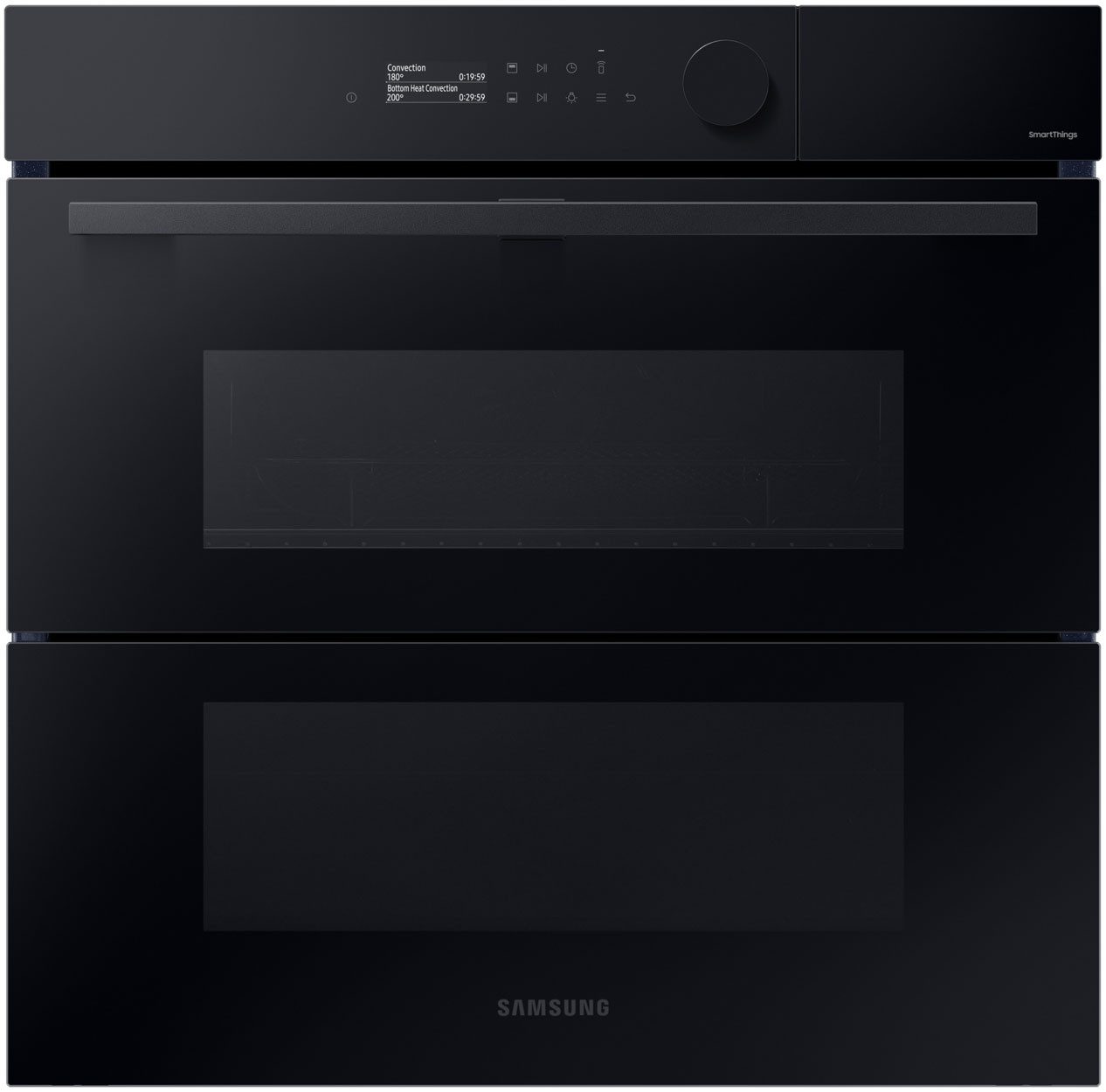 Samsung Pyrolyse Backofen Serie 5 NV7B5775XDK, mit 1-fach-Teleskopauszug, Pyrolyse-Selbstreinigung, Dual Cook Flex – Ein Ofen. Zwei Garräume. Flexible Tür.