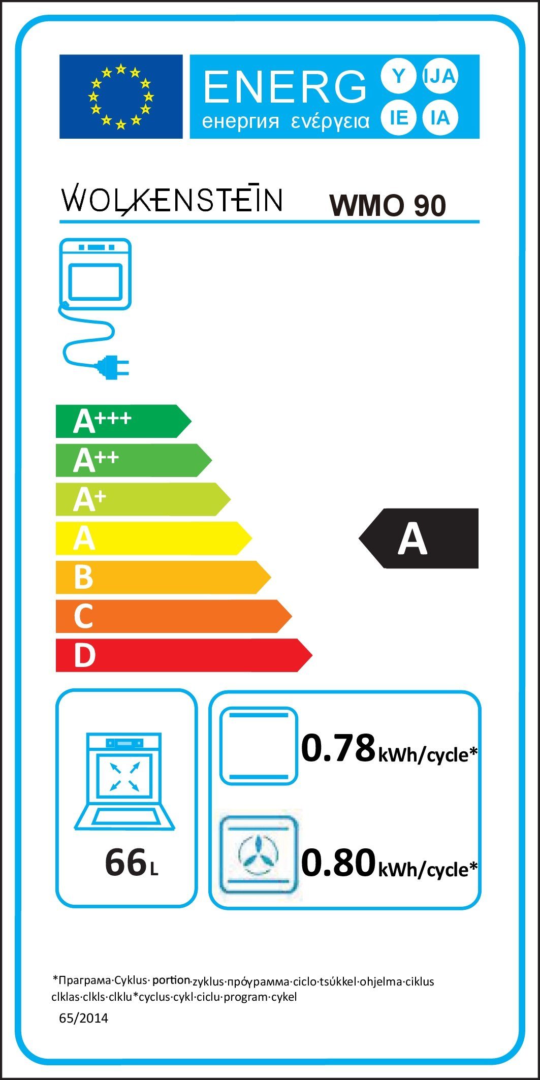 Energieeffizienzklasse: 