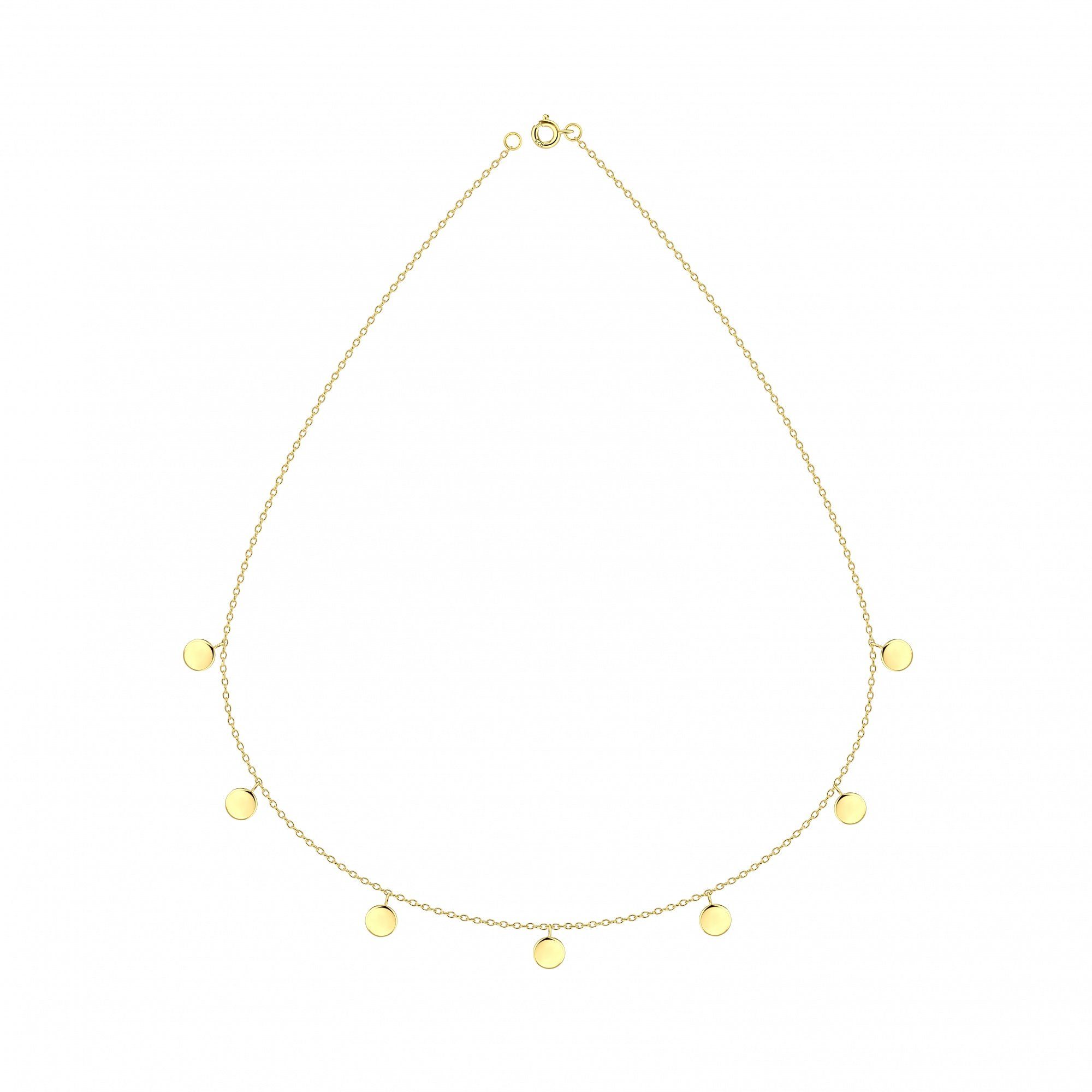 ALEXANDER YORK Kette mit Anhänger PLÄTTCHEN in Gold, 925 Sterling Silber günstig online kaufen