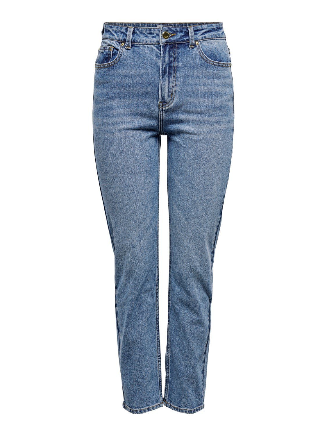 Denim (1-tlg) ANKLE Blau Waist High-waist-Jeans Hose 3681 Jeans in ONLEMILY Pants High ONLY