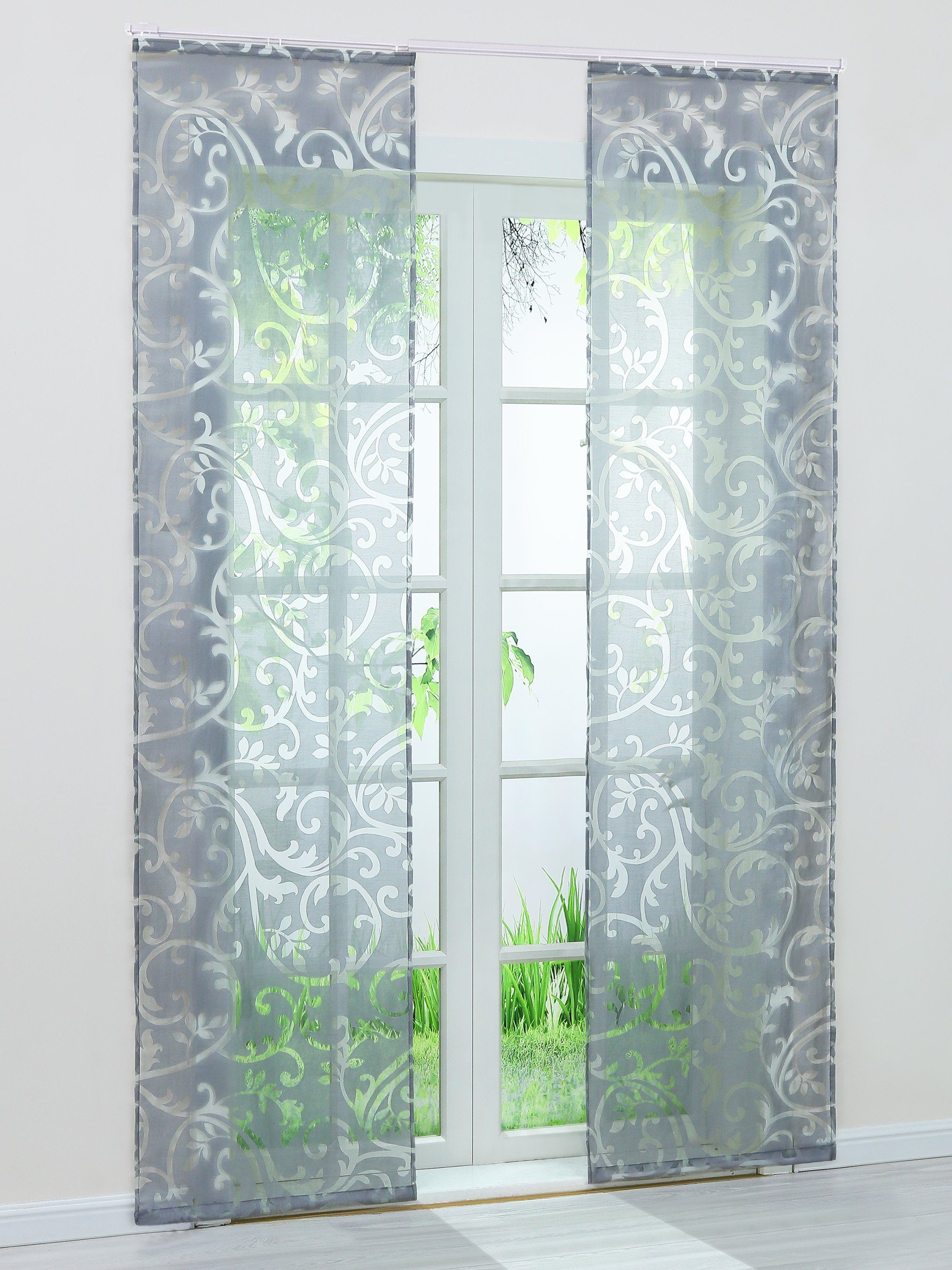 Joyswahl Schiebegardine Karle (2 St), Klettband, Ausbrenner Flächen günstig online kaufen