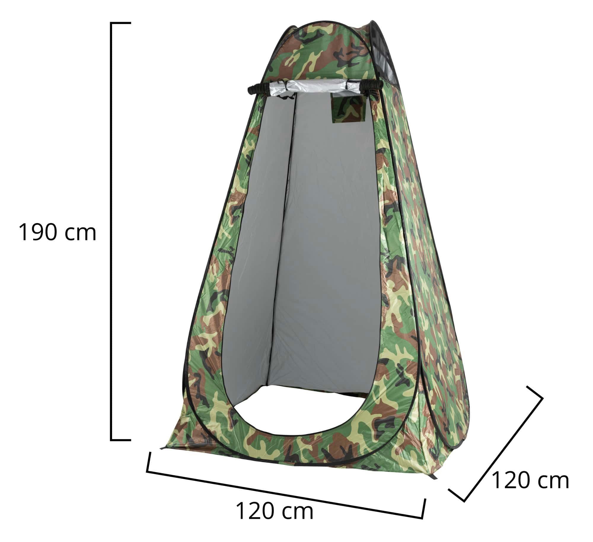Stagecaptain Wurfzelt TZC-190 Quixie Camouflage Pop-up Toilettenzelt, Personen: 1 (inkl. praktischer Tragetasche), für viele Outdoor-Anwendungen wie z.B. als Du – Bild 3 von 5