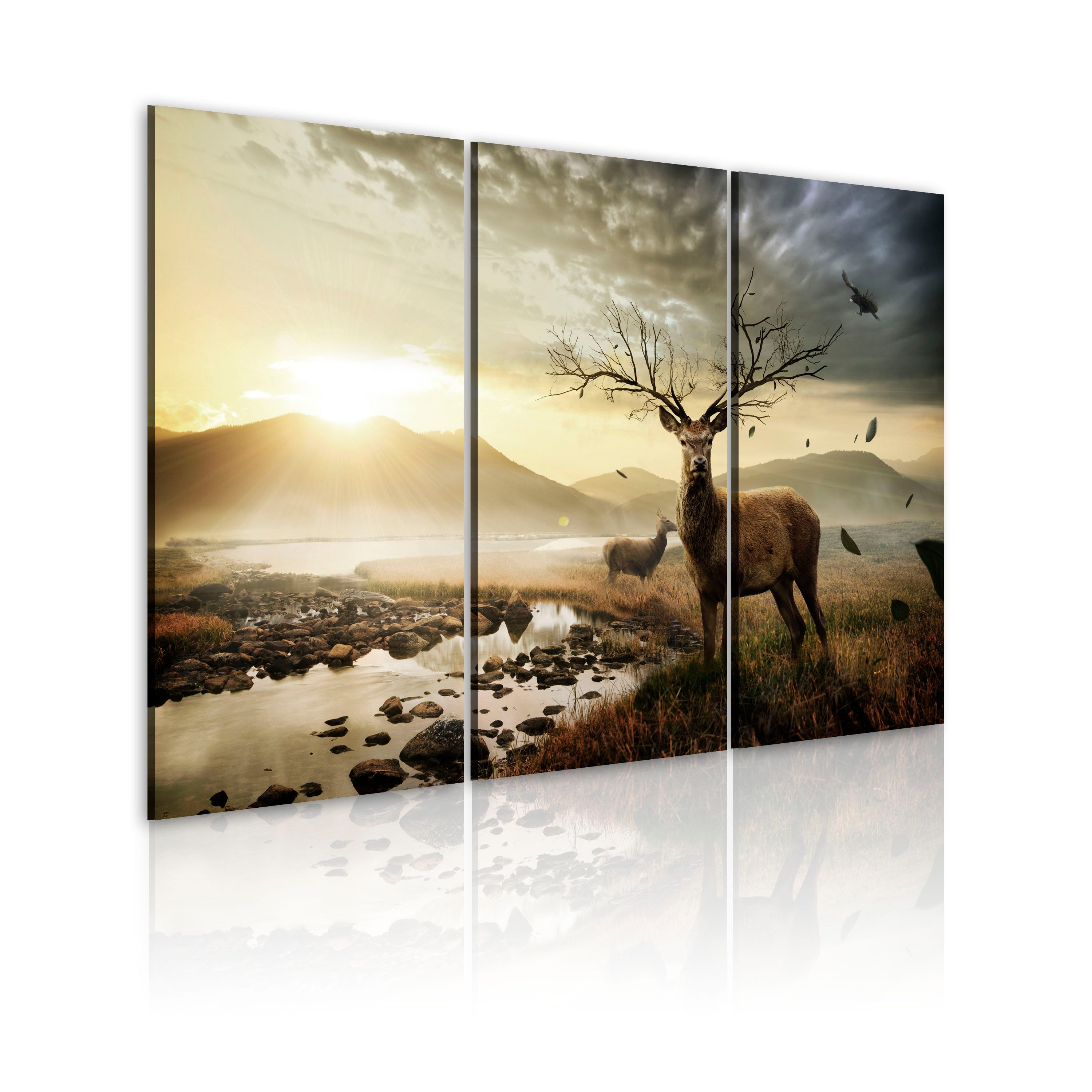 Artgeist Wandbild Hirsch mit Geweih