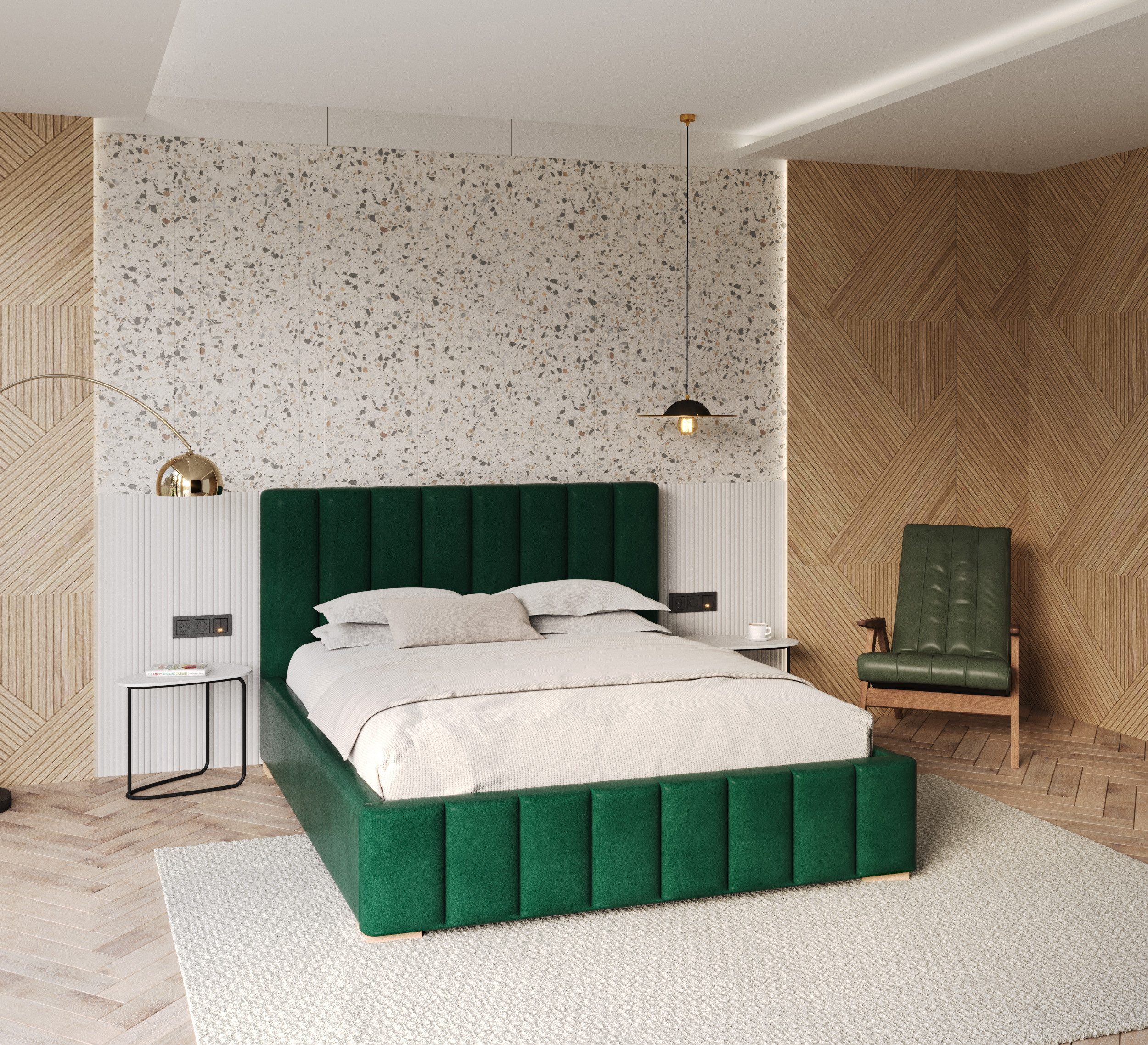 thematys Polsterbett 90x200–180x200 cm – Samt Velours, Bett mit Bettkasten & Lattenrost (Optional mit 28 cm H3/H4 Taschenfederkern oder 23 cm Taschenfederkern-M – Bild 3 von 5