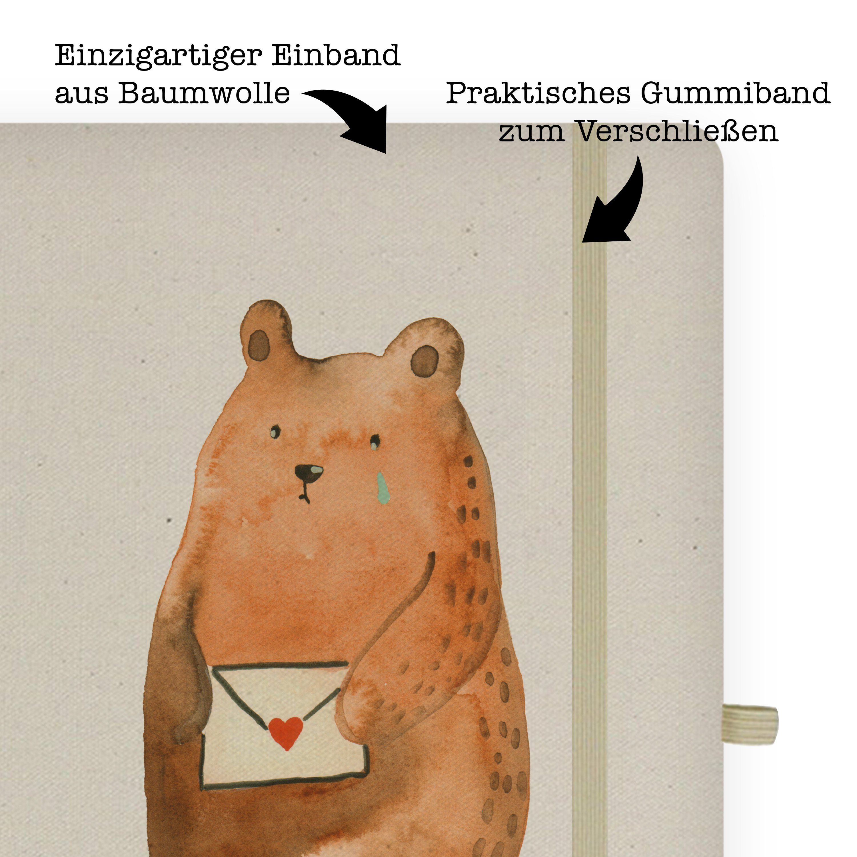 Mr. & Mrs. Panda Notizbuch Geschenk, - & Mr. Panda Mrs. Liebesbrief-Bär Transparent Teddy, vermiss - Schreibheft