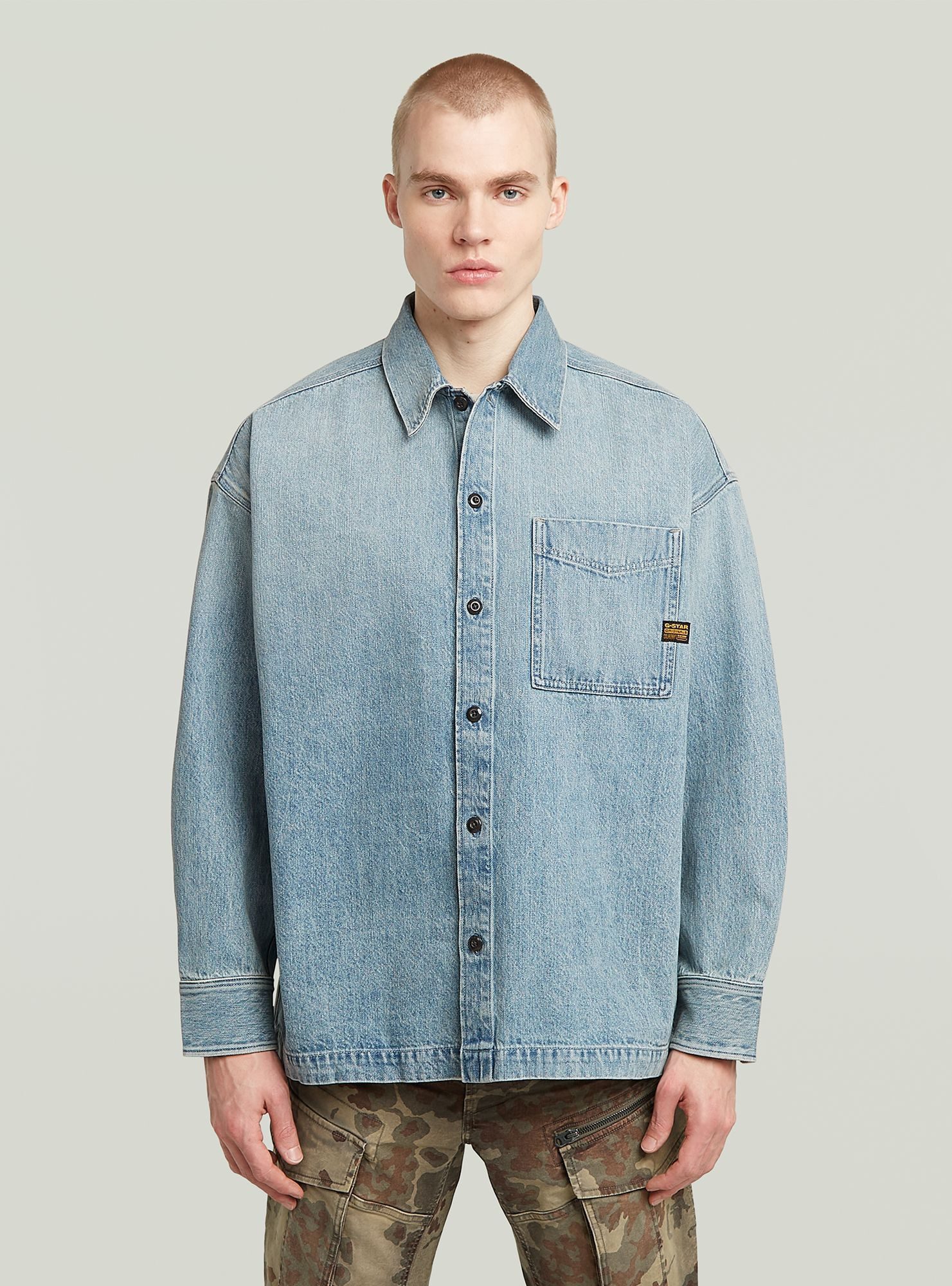 Langarmshirt Boxy Fit Overshirt