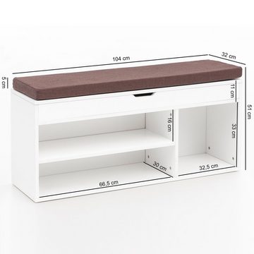 KADIMA DESIGN Schuhschrank Garderobenbank mit Stauraum: Sitzkomfort, Funktionalität vereint