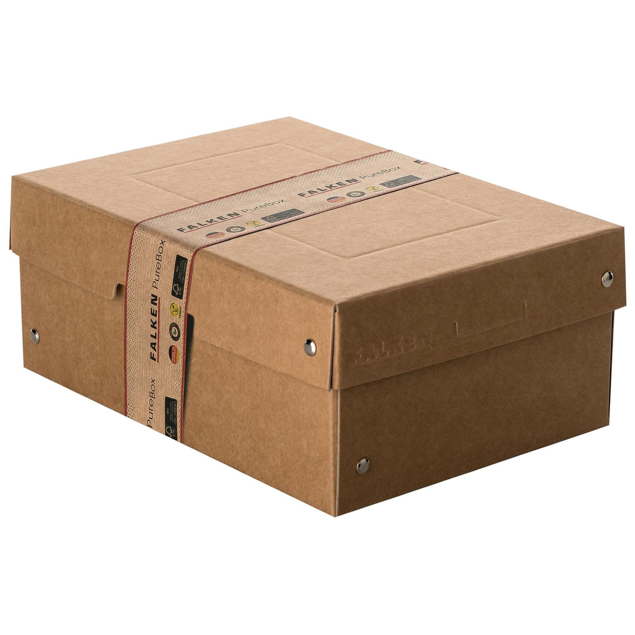 Falken Aufbewahrungsbox Falken AufbewahrungsboxPURE BoxNature 22001816 A5 100mm braun