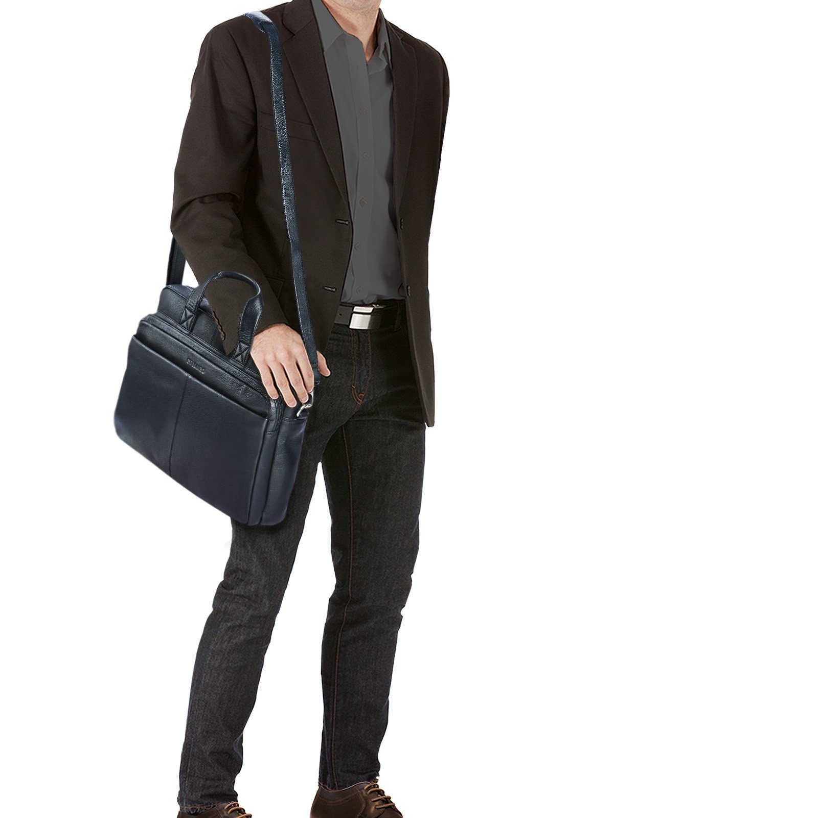 STILORD Laptoptasche "Verus" Vintage Ledertasche groß